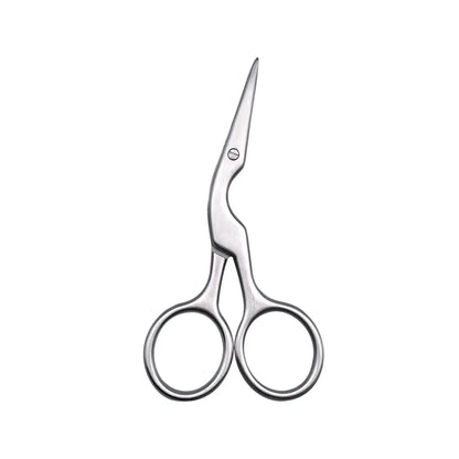 Facial Hair Scissors Rounded Professional Stainless Steel Mustache Nose Hair Beard Eyebrows Eyelashes Trimming Clippers