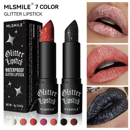 Diamond Lipstick Matte Glitter Lip Tint Balm Waterproof Long Lasting Pearl Shine Lip Gloss White Shimmer Sexy Lip Makeup
