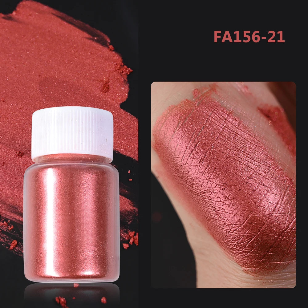 10g/Bottle White/Pink Pearlescent Nail Art Powder Sparkly Mermaid Chrome Pearl Pigment Aurora Manicure Mica Mineral Rubbing Dust