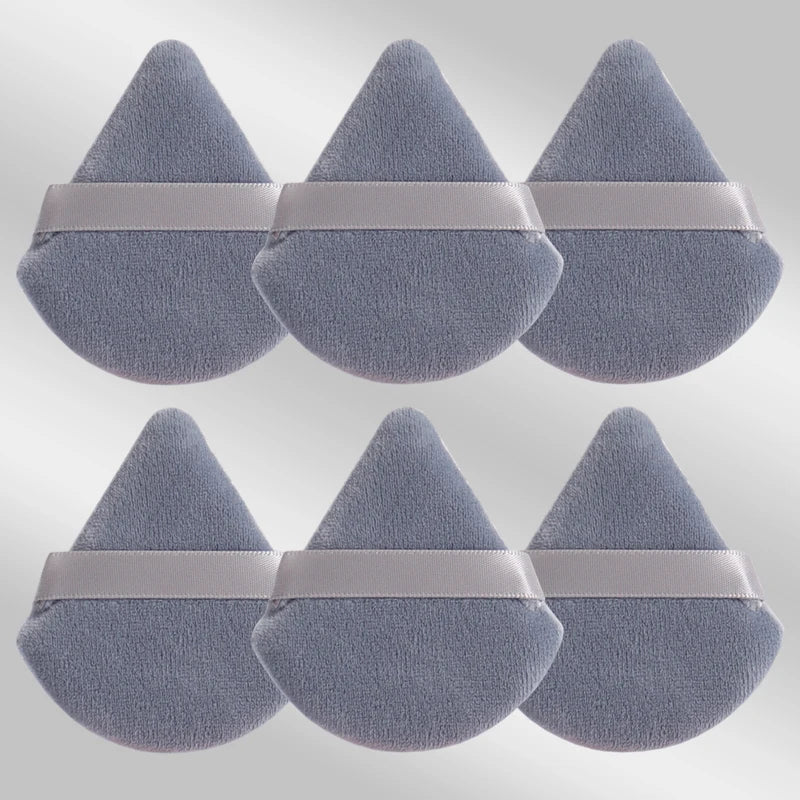 6 Pcs New Triangular Sponge Puffs with a Soft Skin Friendly and Delicate Makeup Feel Suitable for Home or Travel Use