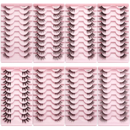 YSDO Half Eyelashes 3/5/10 Half Lashes Soft Natural Cat Eye Lashes Makeup Tool Extension Fluffy Faux Cils maquiagem Half Lashes