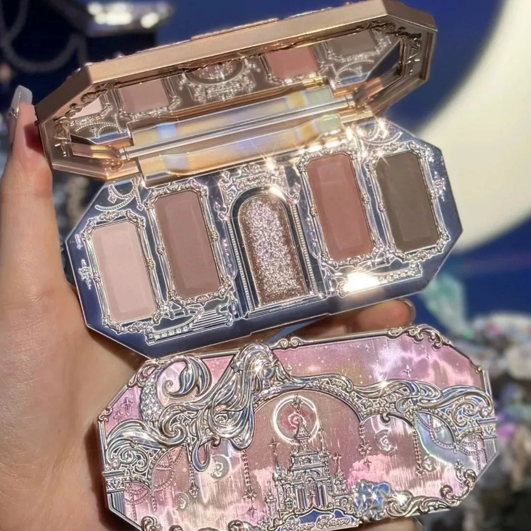Flower Knows Swan Ballet Eyeshadow Palette Matte Fine Shimmer Pearl Face Palette 6 Colour Glitter Eye Shadow Flowerknows Makeup