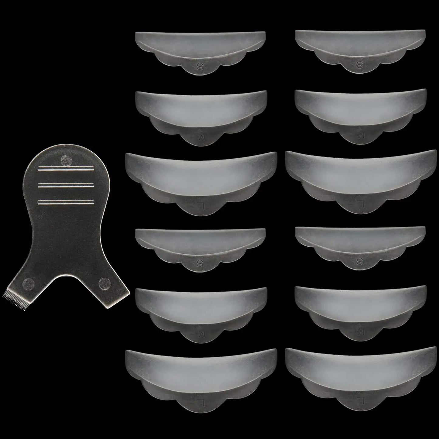 5Pairs Silicone Eyelash Perm Pad Y Eyelash Brush 3D Eyelash Curler Applicator Makeup Lifting Tools Lashes Rods Shield
