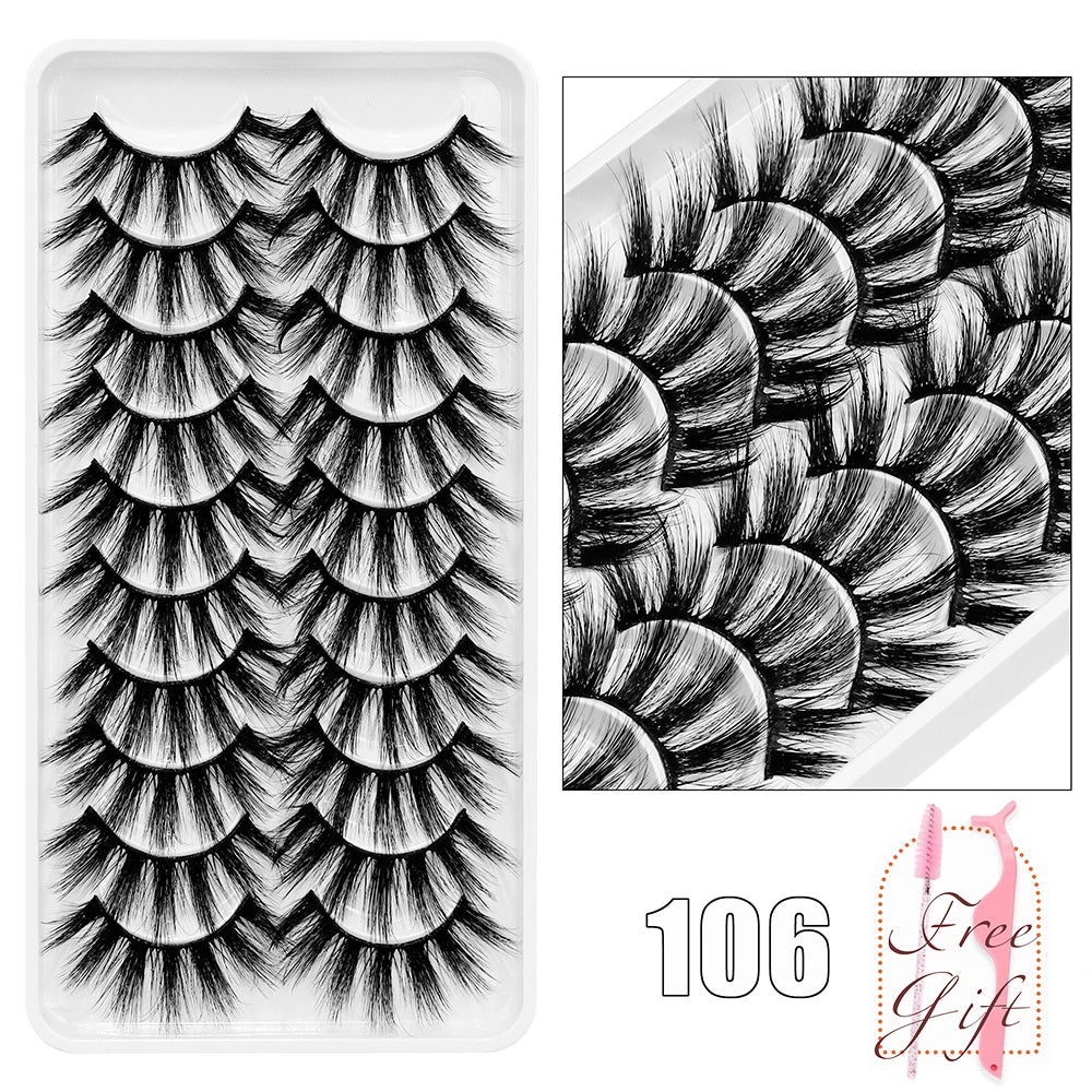 5/10Pairs 3D Mink Lashes Natural Eyelashes Dramatic False Eyelashes Faux Cils Makeup Wholesale Fake Eyelash Extension maquiagem