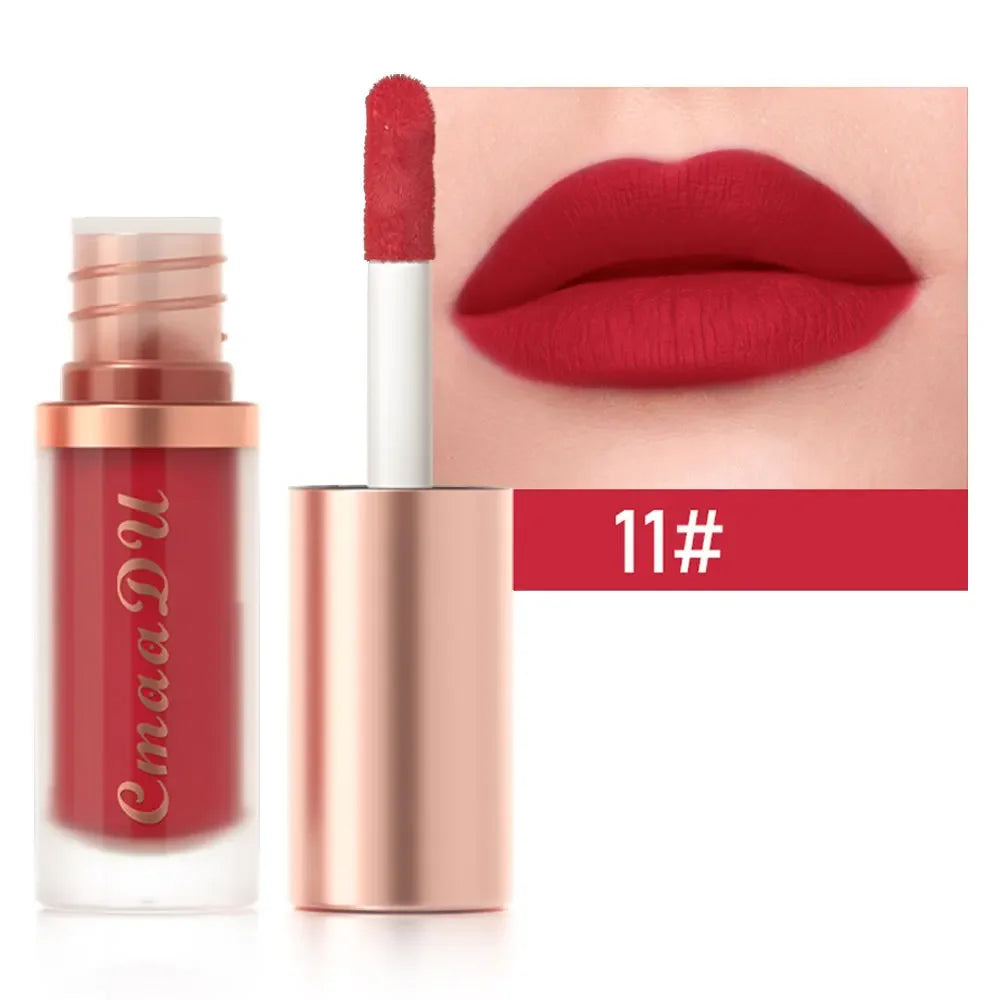 CmaaDu 12Color Long-Lasting Lip Sense Color Makeup Waterproof  Lipsticks Matte Velvet Lip Gloss