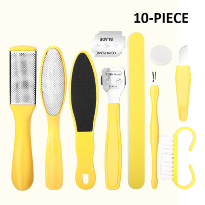 8/10-in-1 Professional Pedicure Kit Stainless Steel Callus Shavers Get Soft Smooth Feet with Stainless Steel Foot Care Tools