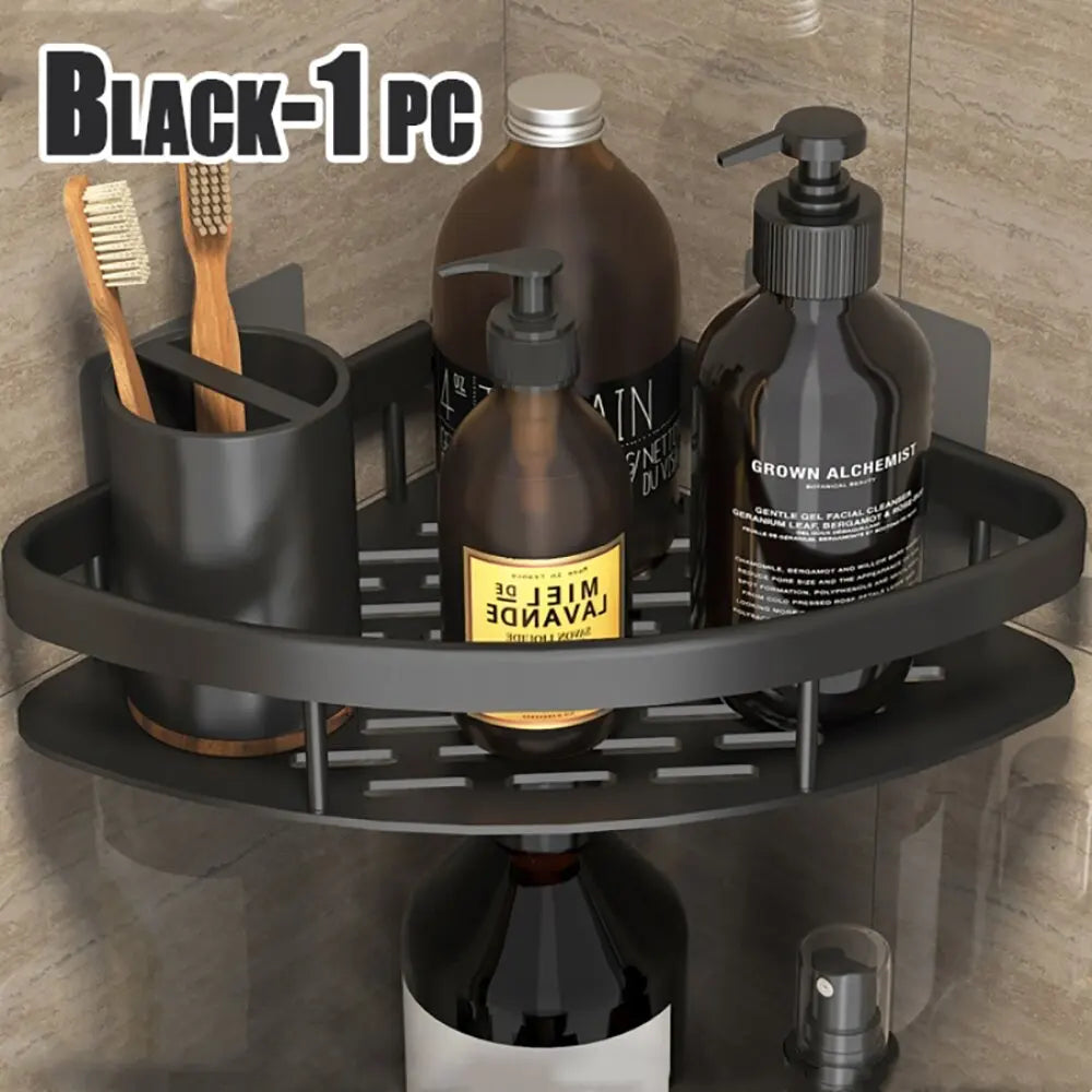 Wall mounted shower shampoo rack bathroom rack towel rack diamond free stand tripod wall hanging corner rectangular stand
