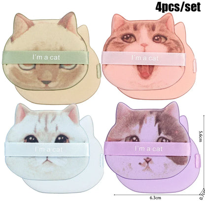 Cute Cat Paw Shaped Makeup Puff, Dual-use for Dry and Wet, Foundation Concealer Sponge, Fine Makeup Tool
