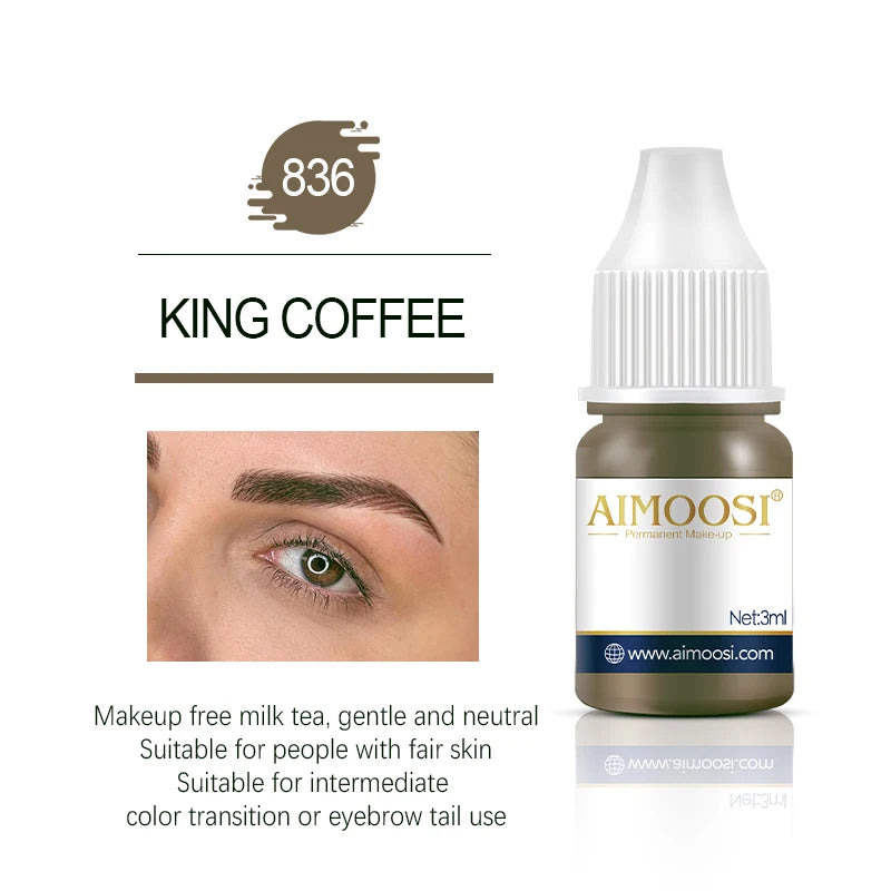 AIMOOSI Lip Tattoo Ink for Semi Permanent Makeup Nano Eyebrows Microblading Pigment 3ML Beauty Health Tattoo Supplies