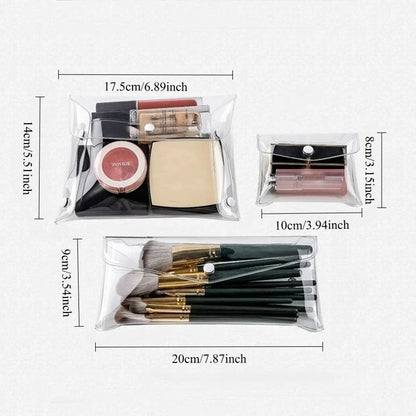 Makeup Bag Clear Organizer Cosmetic Bags Travel Portable Brush Case Storage Set PVC Transparent Pen Bath Toiletry Wash