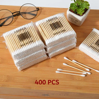 Double Cotton Buds Tip Sticks Nose Ear Cleaning Health Care Tools Head Wood Cotton Swab Women Makeup Lipstik Ватные Палочки