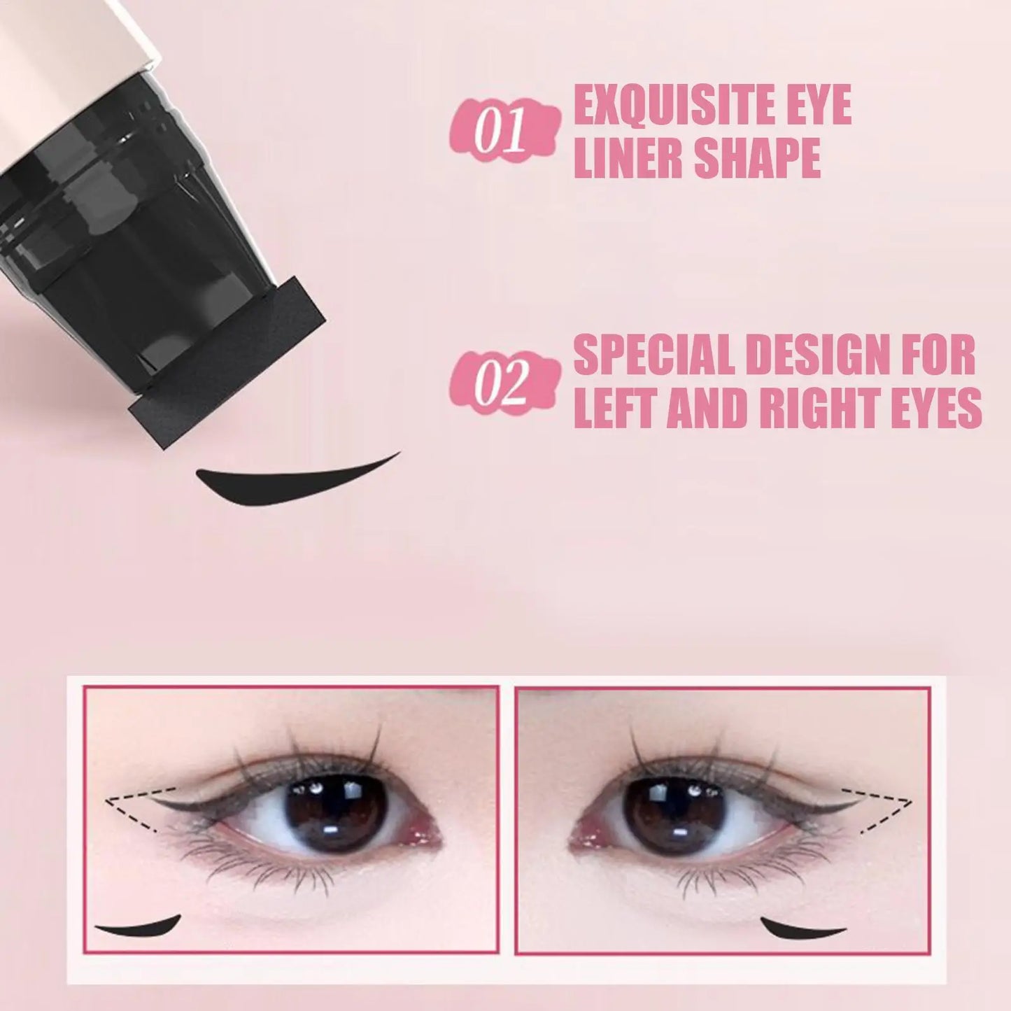 Winged Eye End Stamp Double-Tip Women Makeup Eye End Wing Stamp Waterproof Stencil Portable Quick Drying Eyeliner Cosmetics