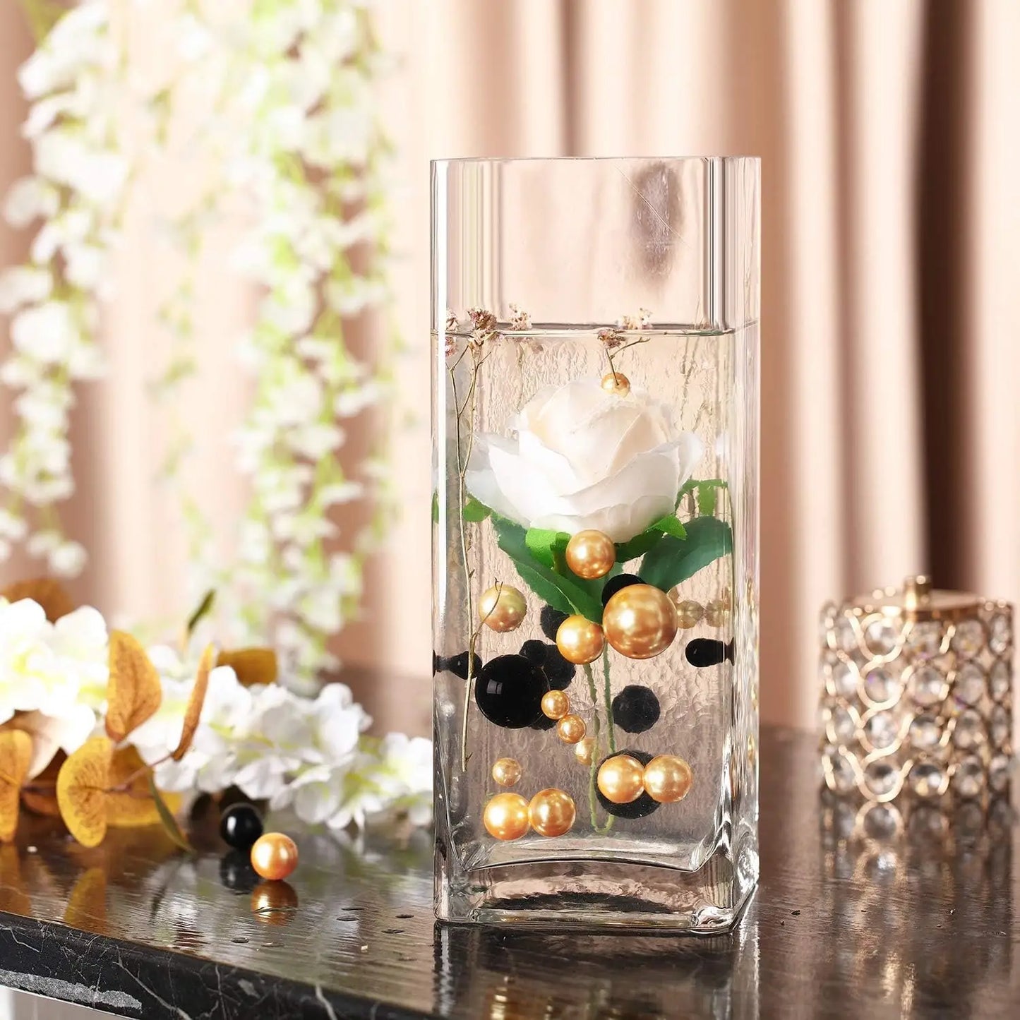 10g Random Mix 3-10mm No Hole ABS Imitation Pearl Bead For Vase Filler Makeup Brush For DIY  Jewelry Making  Decor  F0912