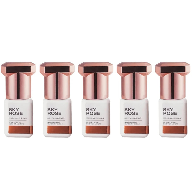 5 Bottles SKY Rose Glue Eyelash Extensions 1s Fast Drying Korea Sky Glue 5ml False Lash Glue Makeup Tools Adhesive Supplies Shop