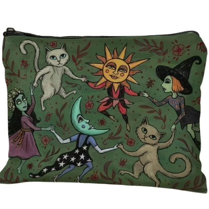 New Cat and Moon Design Makeup Bag Portable Durable Storage Bag Trendy Forest Bag Gift