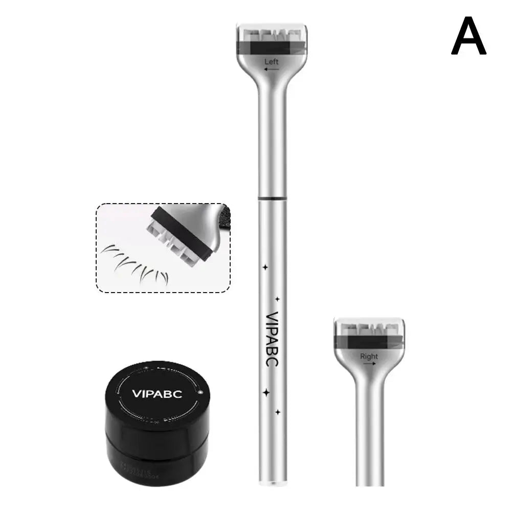 1 Set Eyelash Seal DIY Lower Lash Extension Stamps Silicone Makeup Tool For Beginner Convenient Natural Simulation Mascara Stick