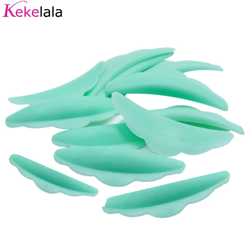 10Pcs Reusable Eyelash Lifting Kit Silicone lamination Pad Eyelash Perm Rods 3D Eyelashes Extension Curler Pad Makeup Tool