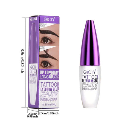 Tear off eyebrow gel, long-lasting color fixing, waterproof and sweat proof, natural makeup effect, suitable for beginners