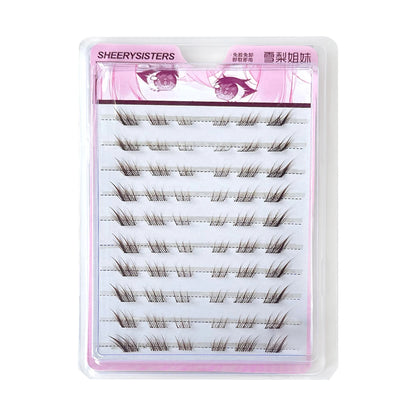 10rows Foxes Style Anime False Eyelashes Natural Curling 8-13mm Spiky Cluster Segmented Eyelash Extensions For Beauty Eye Makeup