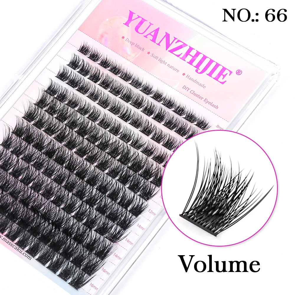 Super Cheap MASSCAKU Segemented DIY Handmade Make up Fake Lashes Cosplay Eyelashes Brush Bond maquillaje Makeup Products Fan