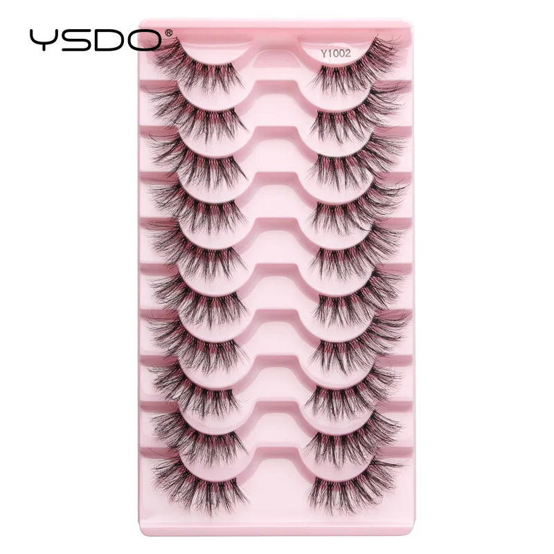 Half Eyelashes 5/10/14/20 Pairs Natural Faux Mink Lashes Cat Eye Lashes Wispy Fluffy Eyelash Extension Makeup Manga False Lashes