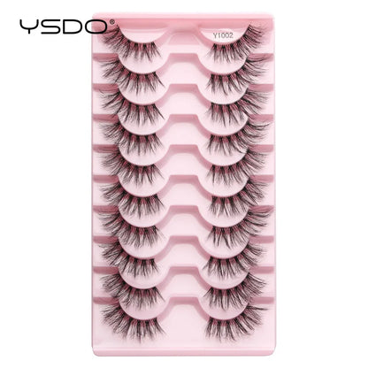 Half Eyelashes 5/10/14/20 Pairs Natural Faux Mink Lashes Cat Eye Lashes Wispy Fluffy Eyelash Extension Makeup Manga False Lashes