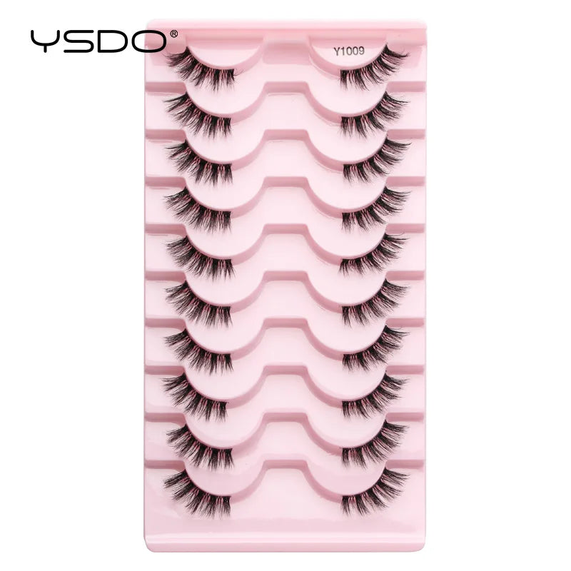 Half Eyelashes 5/10/14/20 Pairs Natural Faux Mink Lashes Cat Eye Lashes Wispy Fluffy Eyelash Extension Makeup Manga False Lashes