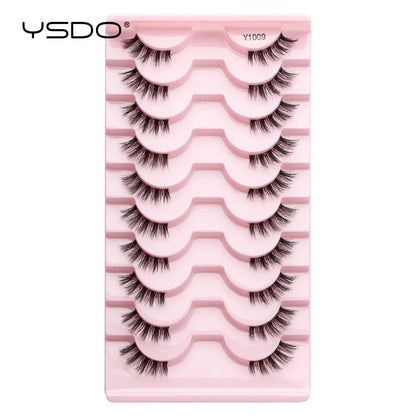 Half Eyelashes 5/10/14/20 Pairs Natural Faux Mink Lashes Cat Eye Lashes Wispy Fluffy Eyelash Extension Makeup Manga False Lashes