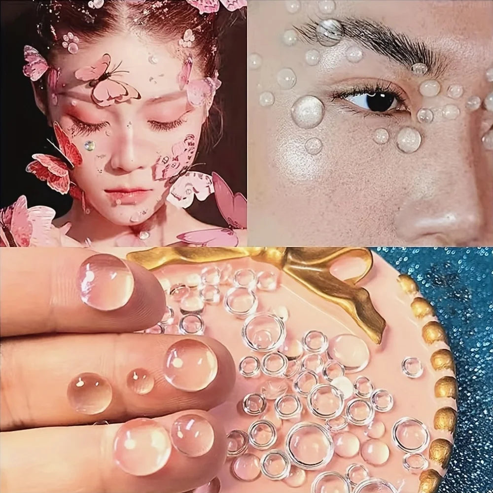 Elegant and delicate pure water drop stickers, makeup accessories, cosplay mermaids Photography props, stage performance accesso