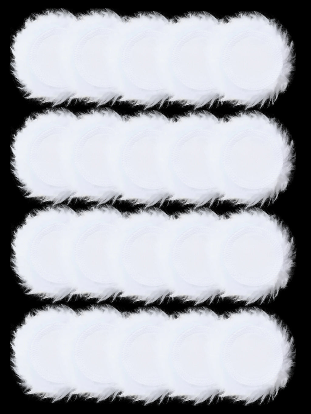2-5-10-20Pcs Portable and Practical High-Grade White Round Powder Puff for Base and Fixing Makeup