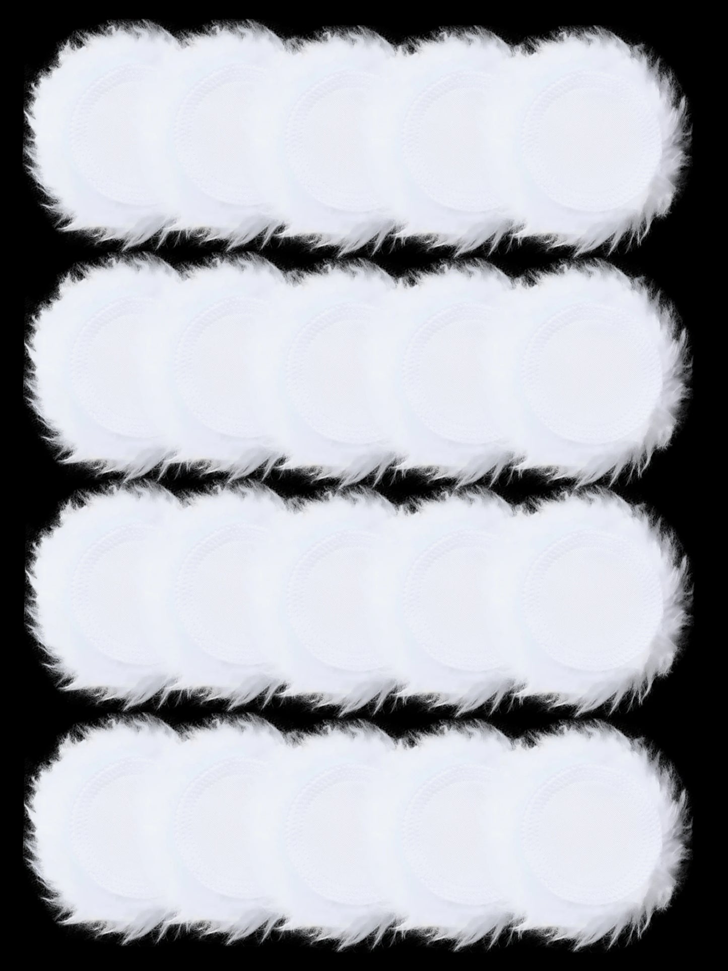 2-5-10-20Pcs Portable and Practical High-Grade White Round Powder Puff for Base and Fixing Makeup