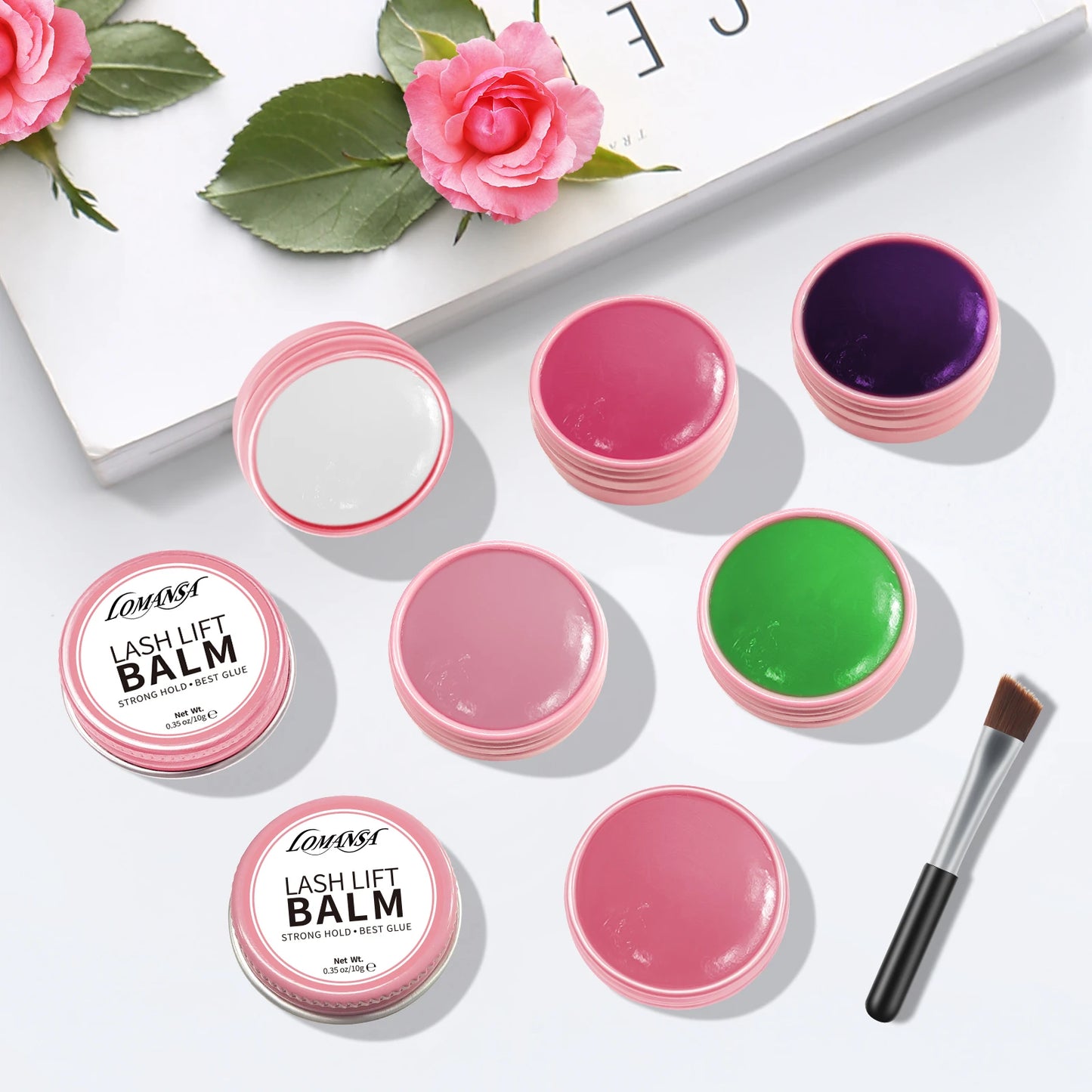 Lomansa NEW 10g Eyelah Lift Glue Lash Adhesive Glue Balm Fruit Flavor 2 in 1 Lifting Curling Adhesive For Lash Perm Makeup Tool