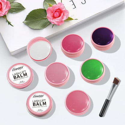 Lomansa NEW 10g Eyelah Lift Glue Lash Adhesive Glue Balm Fruit Flavor 2 in 1 Lifting Curling Adhesive For Lash Perm Makeup Tool