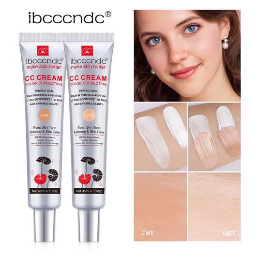Color Correcting CC Cream Moisturizing Waterproof Anti-sweat Makeup Before Concealer Lasting Women Makeup Change CC Cream