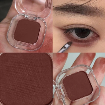 Single Color Coral Brick Eyeshadow Palette Matte Waterproof Pigmented Red Brown Eyeliner Powder Under Eye Aegyo-sal Makeup