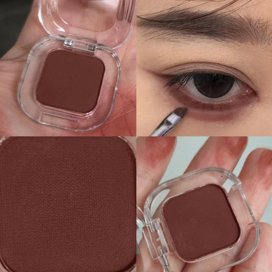 Single Color Coral Brick Eyeshadow Palette Matte Waterproof Pigmented Red Brown Eyeliner Powder Under Eye Aegyo-sal Makeup