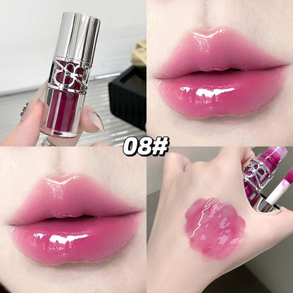 Gege Bear Sparkling Mirror Water Lip Gloss,hydrating and moisturizing Lip Gloss makeup, long-lasting color display lipstick gift