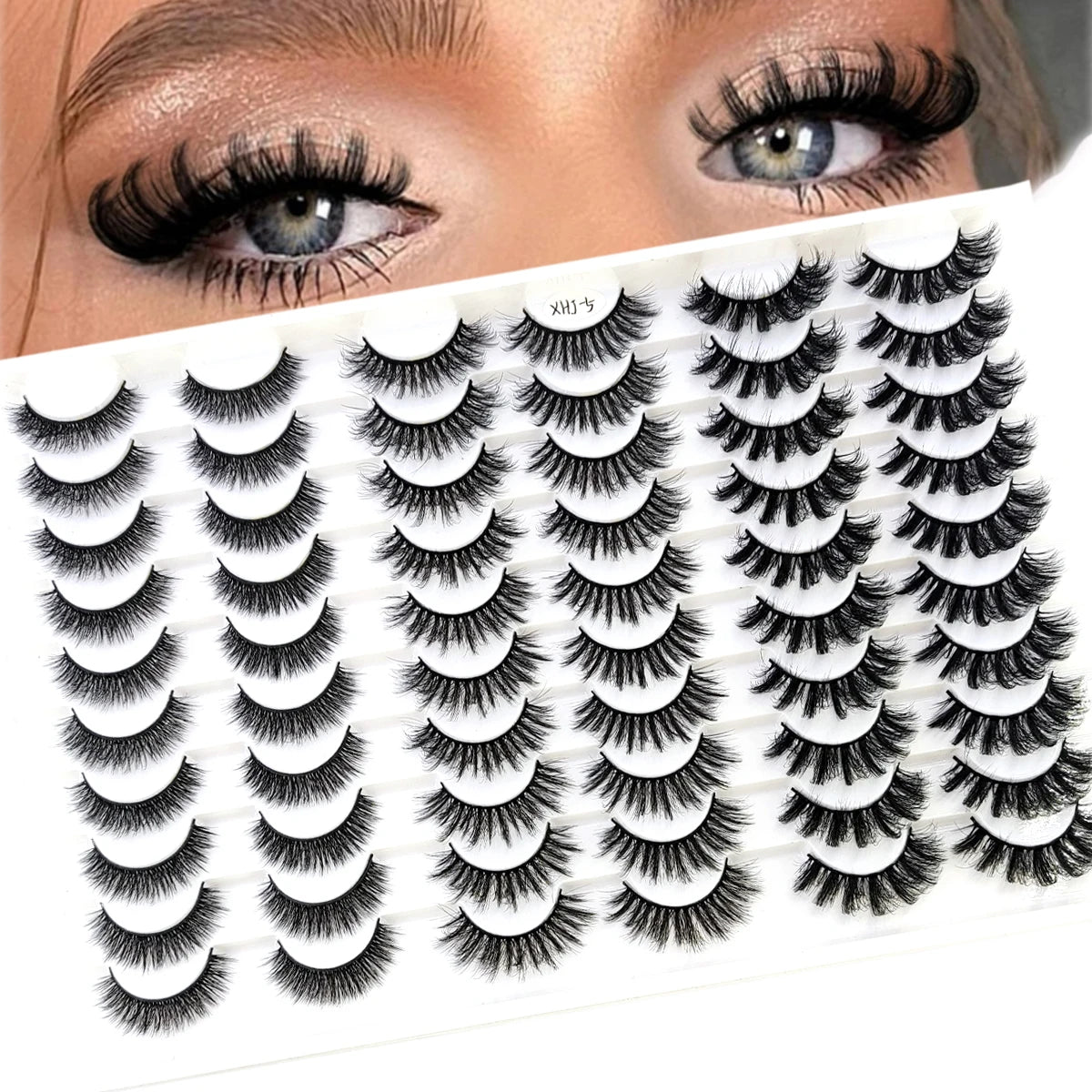 HBZGTLAD 30/40 pairs of natural long 3D artificial mink false eyelashes false eyelashes makeup set mink eyelashes extended eyela