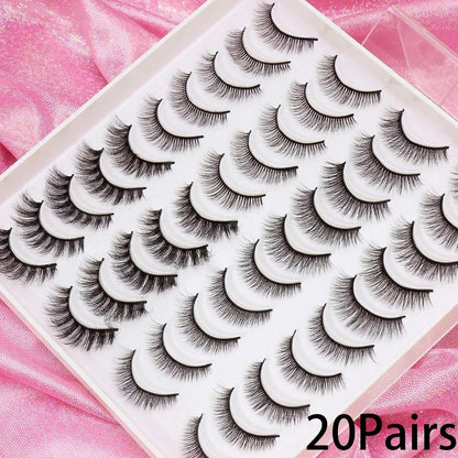 AYRMILLA 5/20Pairs 3D Mink Lashes Natural False Eyelashes Dramatic Thick Fake Eyelash Extension Faux Cils Wholesale Makeup Tools