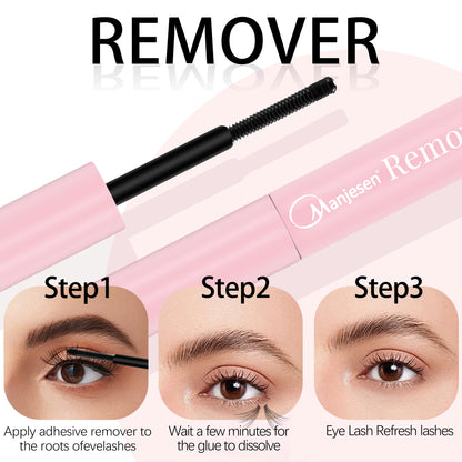 Lash Makeup set Bond and Seal Individual Lashes Glue and Seal Super Strong Hold Lash Extension Lash Glue Remover & Tweezers Kit