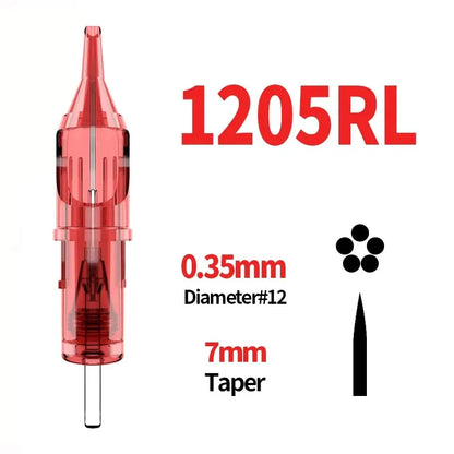 DRAGONFIRE Disposable Tattoo Needle RL CM Makeup Permanent 10PCS With Membrane Safe Cartridges Tattoo Cartridge Needles For Art