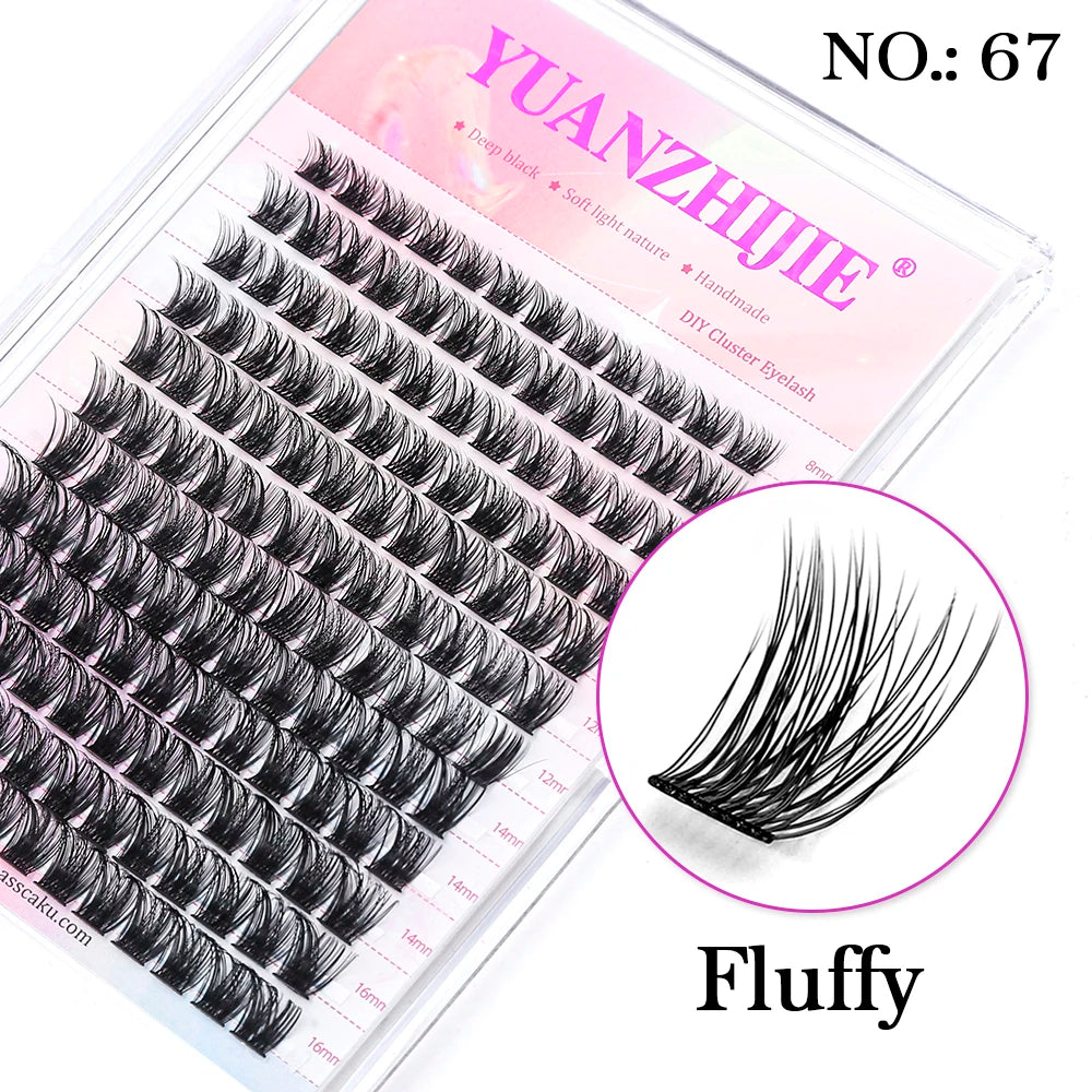 Super Cheap MASSCAKU Segemented DIY Handmade Make up Fake Lashes Cosplay Eyelashes Brush Bond maquillaje Makeup Products Fan