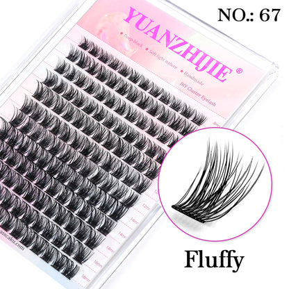 Super Cheap MASSCAKU Segemented DIY Handmade Make up Fake Lashes Cosplay Eyelashes Brush Bond maquillaje Makeup Products Fan