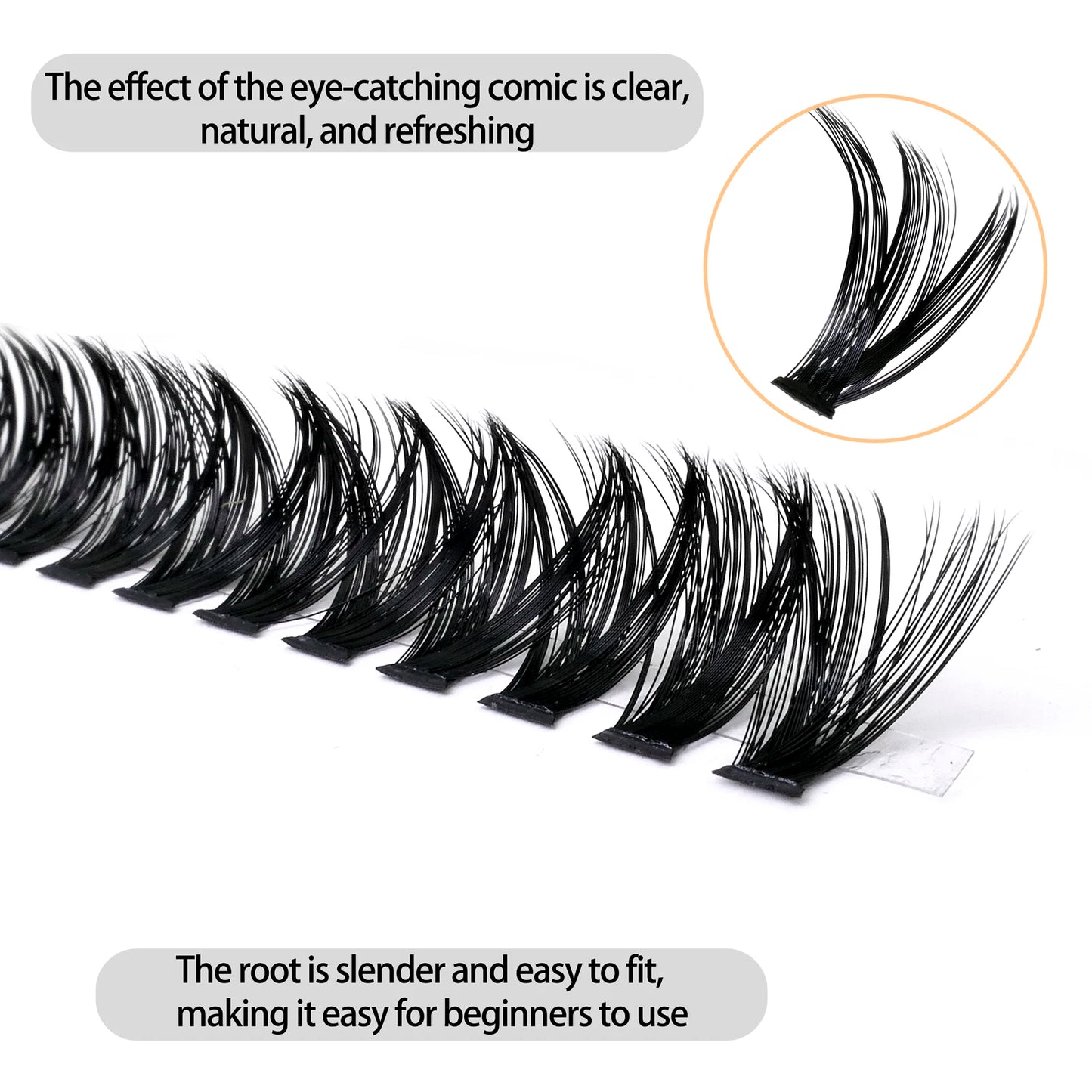 20D/30D Mink Eyelashes 1 Box/60 Bundles Natural Eyelash extension 3D Russia Individual Eyelash Cluster Makeup Tools Lashes Cilia