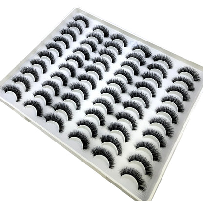 HBZGTLAD 30/40 pairs of natural long 3D artificial mink false eyelashes false eyelashes makeup set mink eyelashes extended eyela