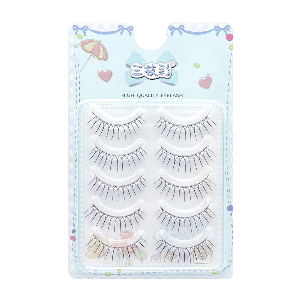 Korean U-shaped False Eyelashes Ins Zhang Yuanying False Eyelashes Natural Wispy Soft V Shaped Lash Extension Comic Eye Makeup