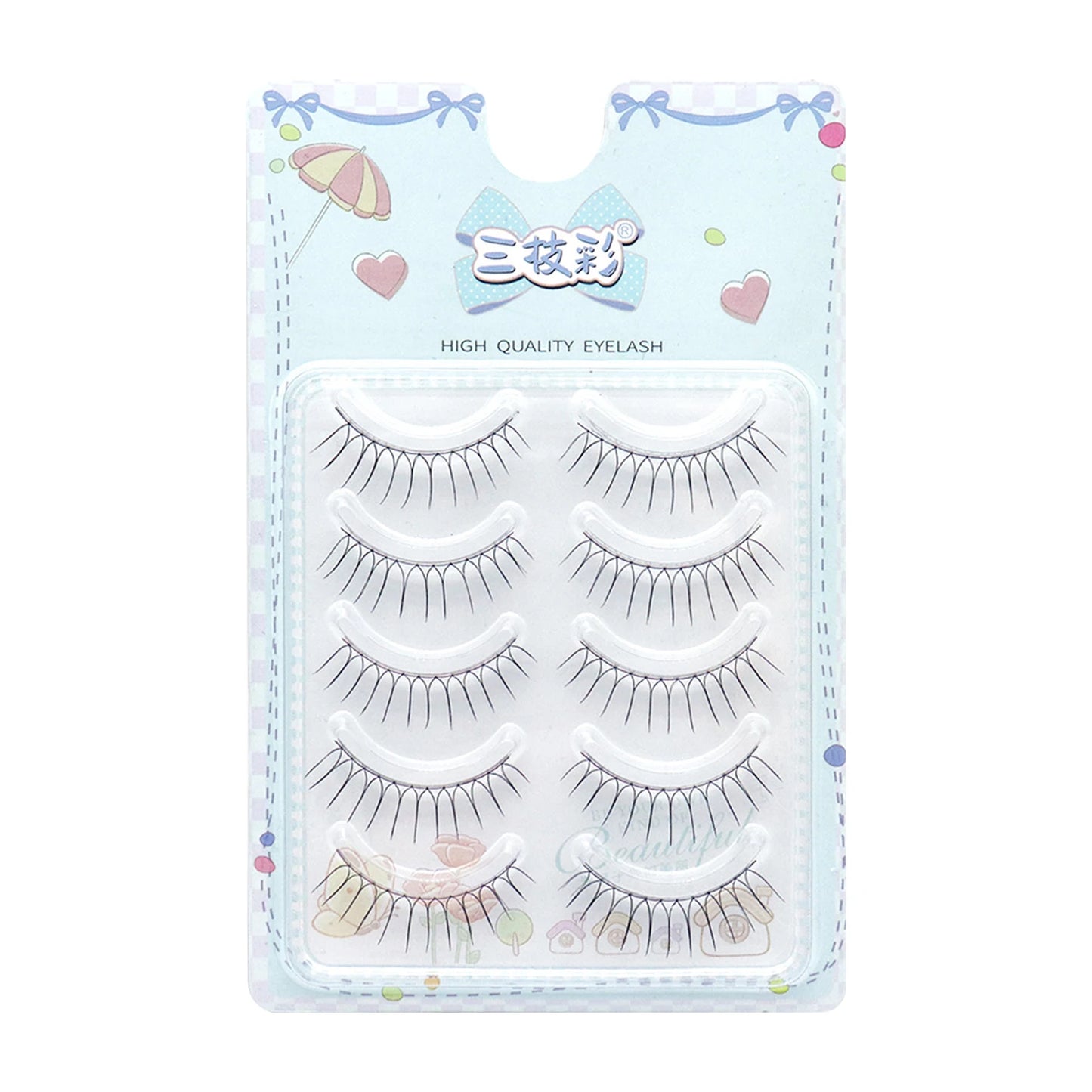 Korean U-shaped False Eyelashes Ins Zhang Yuanying False Eyelashes Natural Wispy Soft V Shaped Lash Extension Comic Eye Makeup