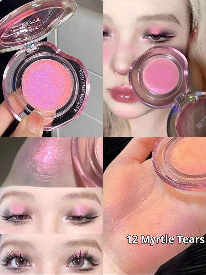 RMT High Gloss Chameleon Highlight Matte Purple Fine Powder Blusher Shiny Face Brightening Integrated Plate Makeup