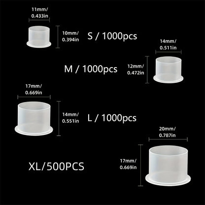 Disposable Tattoo Transparent Ink Cups Permanent Makeup Coloring Pigment Cup Container Tattoo Accessory for Tattoo Artists