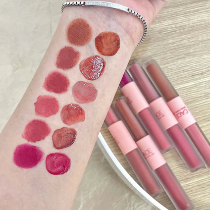 CACE Sexy Red Liquid Lipstick Moisturizing Lip Glaze Tint Long Lasting Matte Lip Mud Waterproof Velvet Lipstick Lips Cosmetics